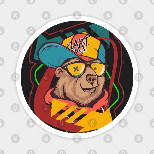 West Coast Bear Pinball style Magnet by SpaceWiz95